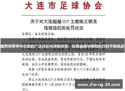 魏震禁赛事件引发的广泛讨论与深刻反思：体育道德与规则执行的平衡挑战
